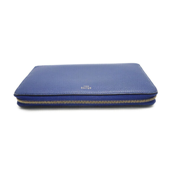 Celine Wallet Round Zip Long Calf Leather Navy Blue - Picture 4 of 6